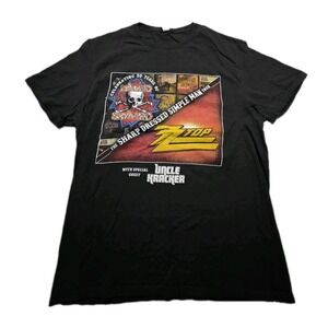 ZZ Top The Sharp Dressed Simple Man Tour Black T Shirt Large Mens Skynyrd